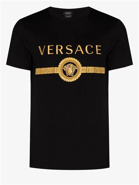 versace essentials logo t shirt|versace graphic t shirts.